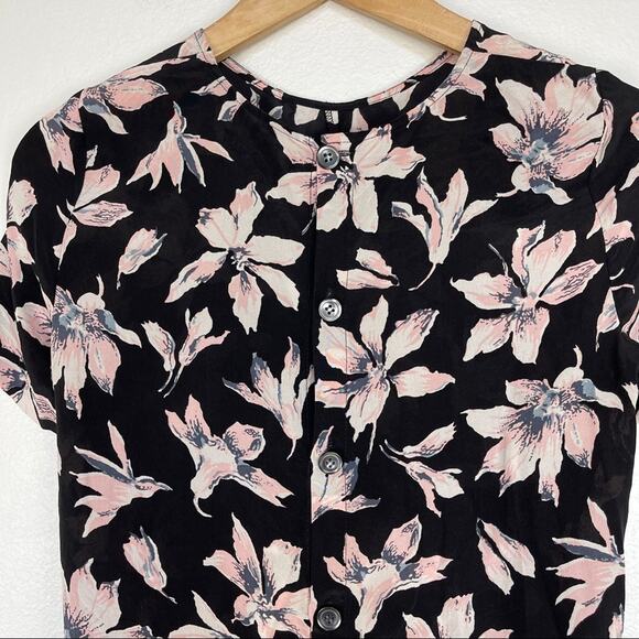 Madewell Floral Botton Back Tie Tee in XS - Picture 6 of 11